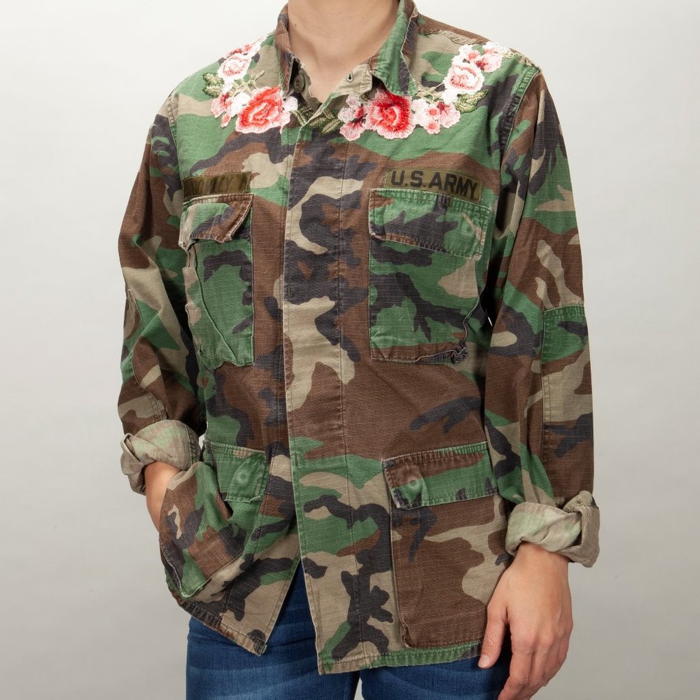 Oversized Military Jacket Custom Embroidery